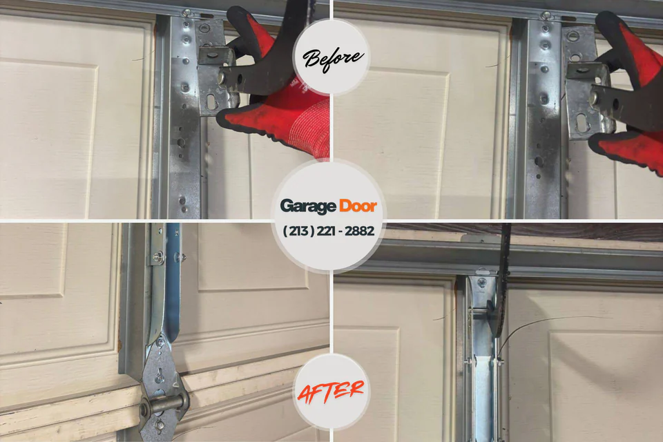 Before and after: garage door repair East Merrimack, NH